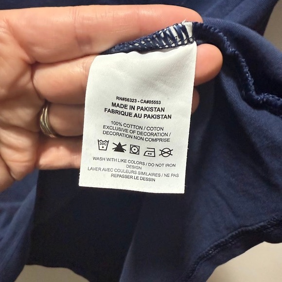 Nike Michigan Wolverines Mens Size Large Navy Blue Long Sleeve Graphic Shirt - Picture 5 of 7